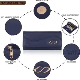 reshu Casual, Formal Blue Clutch image 5