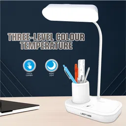 Modern LED Table Light | Flexible Neck, 3 Color Modes & Rechargeable Battery Study Lamp-image-59