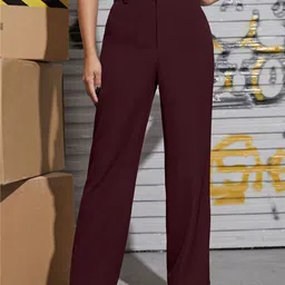 kronmenien Women Regular Fit Multicolor Lycra Blend Trousers-picture-13