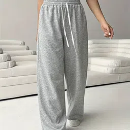 tendencia western Women Regular Fit Grey Polycotton Trousers-picture-10