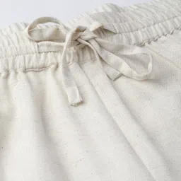 amira's Women Regular Fit Cream Pure Cotton Trousers image 4