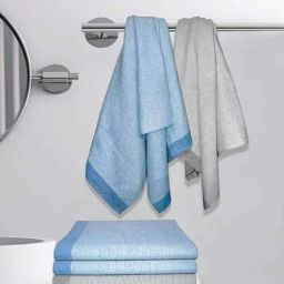 athom living Multicolour Cotton Striped 220 GSM Bath Towels 5 Pc-picture-34