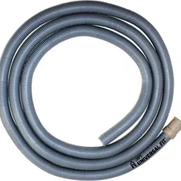 lsrp's universal fit 3 Meter Ultra Flexible PVC Front Load Washing Machine Drain Pipe & Extension / Washing Machine Pipe 3 Meter / Front Load Washing Machine Outlet Pipe - Drain Hose Pipe Tube / Suitable For All Brands Front Loading Machines LG, Samsung, Bosch, Haier, Whirlpool, Panasonic, Onida, Godrej, Lloyd, Voltas Beko, Ifb Front Load Washing Machine Outlet Pipe Extension – Grey Color – Pack of 1 Hose Pipe image 1