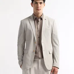 arrow Men Solid Single Breasted Formal Blazer-picture-23