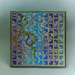 sabirat 2in1 Ludo Snakes, Ladders For Kids, The Family Entertainer [Pack Of: 1] Party & Fun Board Game image 3