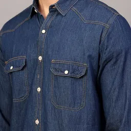 keshav srushti Men Regular Fit Solid Spread Collar Casual Shirt image 3