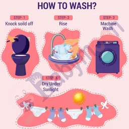 sunahari Baby Premium Cloth Reusable, Adjustable Size, Waterproof, Pocket Cloth Diaper image 4