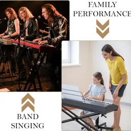 revel Double-X Heavy Duty Keyboard Stand, Portable Digital Piano Stand, Adjustable Keyboard Stand image 5