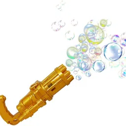 indusbay Gatling Bubble Toy Gun 7 Inches 8 Hole Soap Bubble Maker Machine Gun Toy Toy Bubble Maker image 2