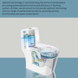 bleu Bathware Swelta (S trap 22.5cm - Floor Mount) Silent Flush Western Commode image 2