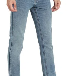 turtle Men Tapered Fit Mid Rise Blue Jeans image 4