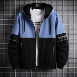 zyrona Men Colorblock Casual Jacket image 2
