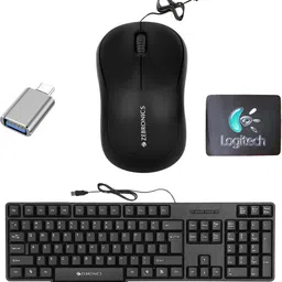 Mophonics K20 Keyboard, Comfort Mouse, C-OTG, MousePad (Set of 4) Combo Set-picture-24