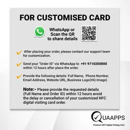 QUAAPPS White PVC Multicolour NFC & QR Enabled Business Card image 5