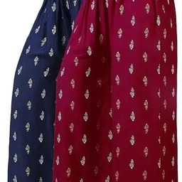 palazzo designs Pack of 2 Women Regular Fit Maroon, Blue Viscose Rayon Trousers-picture-28