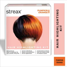 streax Hair Colour Highlight Kit , Hair Colour for Women, DIY Application , Pumpkin Orange-picture-23
