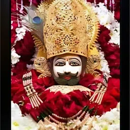 dekorvia Khatu Shyam Ji Photo Frame Divine Wall & Temple Decor | Golden Floral Background Digital Reprint 12 inch x 9 inch Painting-picture-21