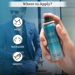 FRENCH ESSENCE Jazz Noir & Triumph Set Of 3 Deodorants Body Spray-50ml Each image 5