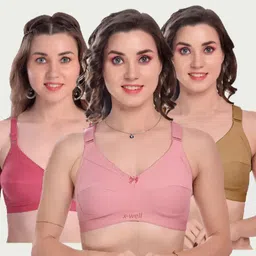 x-well Pack of 3 Women Everyday Non Padded Bra-picture-46