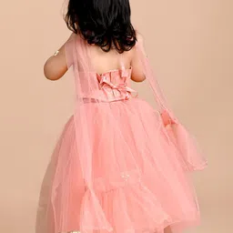 BAESD Girls Embroidered Net Thread Work Ready to Wear Lehenga & Blouse With Dupatta image 4