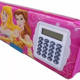 taufa villa Barbie Multipurpose Pencil BOX WITH Calculator Barbie Art Plastic Pencil Box image 5