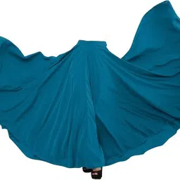 jyeshta Women Solid Flared Dark Green Skirt-picture-19