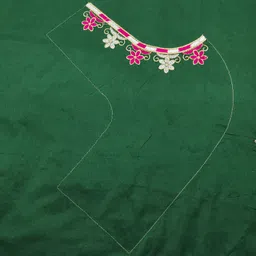 vivida enterprise Unstitched Pure Silk Blouse Material Embroidered image 4