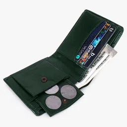 warcks Men Casual, Evening/Party, Formal, Travel, Trendy Green Artificial Leather Wallet image 4