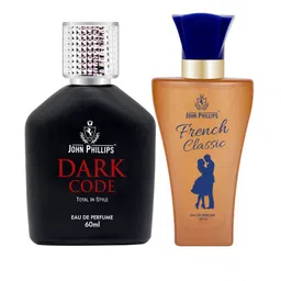 JOHN PHILLIPS Set Of 2 Dark Code Eau De Perfume & French Classic Eau De Perfume - 60ml Each image 1