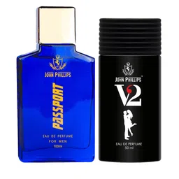 JOHN PHILLIPS Set of 2 Long Lasting Eau De Parfum - Passport 100ml & V2 50ml-picture-40
