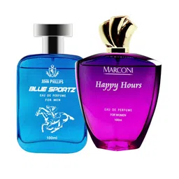 JOHN PHILLIPS Set Of 2 Blue Sportz Eau De Perfume & Marconi Happy Hours Eau De Perfume - 100ml Each-image-91