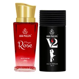 JOHN PHILLIPS Set of 2 Long Lasting Eau De Parfum - V2 50 ml & Magic Rose 60 ml-picture-36