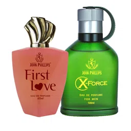 JOHN PHILLIPS Set Of 2 Eau De Parfum - Women First Love 60ml & Men X-Force 100ml-image-69