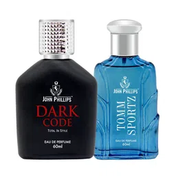 JOHN PHILLIPS Dark Code Set Of 2 Eau De Perfume & Tomm Sportz Eau De Perfume  60ml Each-picture-10