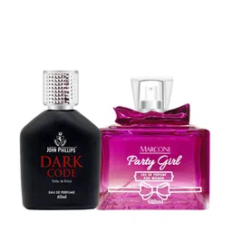 JOHN PHILLIPS Set Of 2 Dark Code Eau De Perfume 60 ml & Marconi Party Girl 100 ml-picture-10