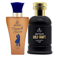 JOHN PHILLIPS Set Of 2 Eau De Parfum - Women French Classic 60ml & Men Wildcraft 100ml-image-23