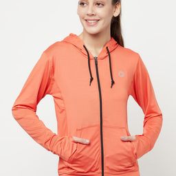 Truerevo Women Black coral reef Training or Gym Sporty Jacket-picture-8