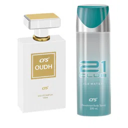 CFS Oudh White EDP Long Lasting Perfume & Ice Water Deodorant Body Spray - 300ml-picture-22
