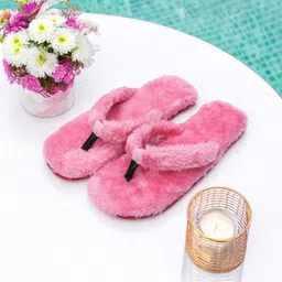 yuki Women's Premium Soft Warm Fur Winter Slippers Indoor |Outdoor Comfort home use Women Flip Flops-picture-46