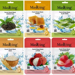 masking Beauty Facial sheet Mask for Skin Glowing for Women and Men Combo Pack of 6-picture-11