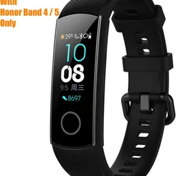 Epaal Silicone Strap for Honor Band 5 & Honor Band 4 (Purple & Black) Smart Watch Strap image 3