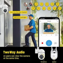 OneXsale Combo Full Hd PTZ 2-Way Audio Live View Wifi Color Night Vision 360°Alarm Security Camera image 5