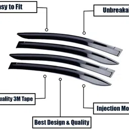 genfrid Non-convertibles Rear, Front Wind Deflector image 4