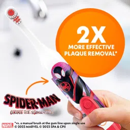 arm & hammer Kid’s Spinbrush Spiderman Powered Toothbrush Medium Toothbrush image 4