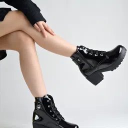nzs Smart Casual Mid Top | Winter Boots |Lace-UP |Trendy Boots For Girls Boots Boots For Women image 5