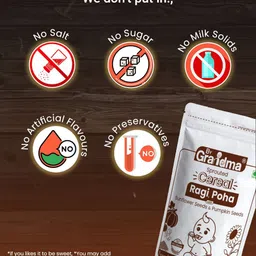 by grandma Sprouted Cereal - Sprouted Ragi, Poha Rice, Sunflower seeds, Pumpkin Seeds Instant baby Food For 6+ month babies | Preservative Free Instant Porridge Mix for 6 - 36 months babies | (Pack of 1) Cereal image 3