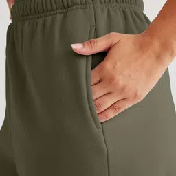 q-rious Women Solid Olive Track Pants image 4