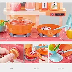 namanshu tex 36 Pcs Toy Kitchen Sets, Simulated Spray Kitchen Toys, Kids Kitchen Pretend Play Set,Play Cooking Set, Cookware Pots and Pans Play set image 2