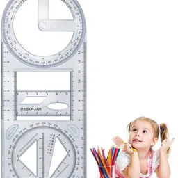 buybeat Multifunctional Ruler - Creative Math Learning Aids Geometric Drawing Tool Ruler-picture-23