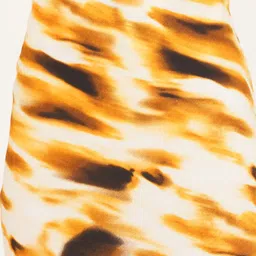 9 impression Women Abstract A-line Yellow Skirt image 5